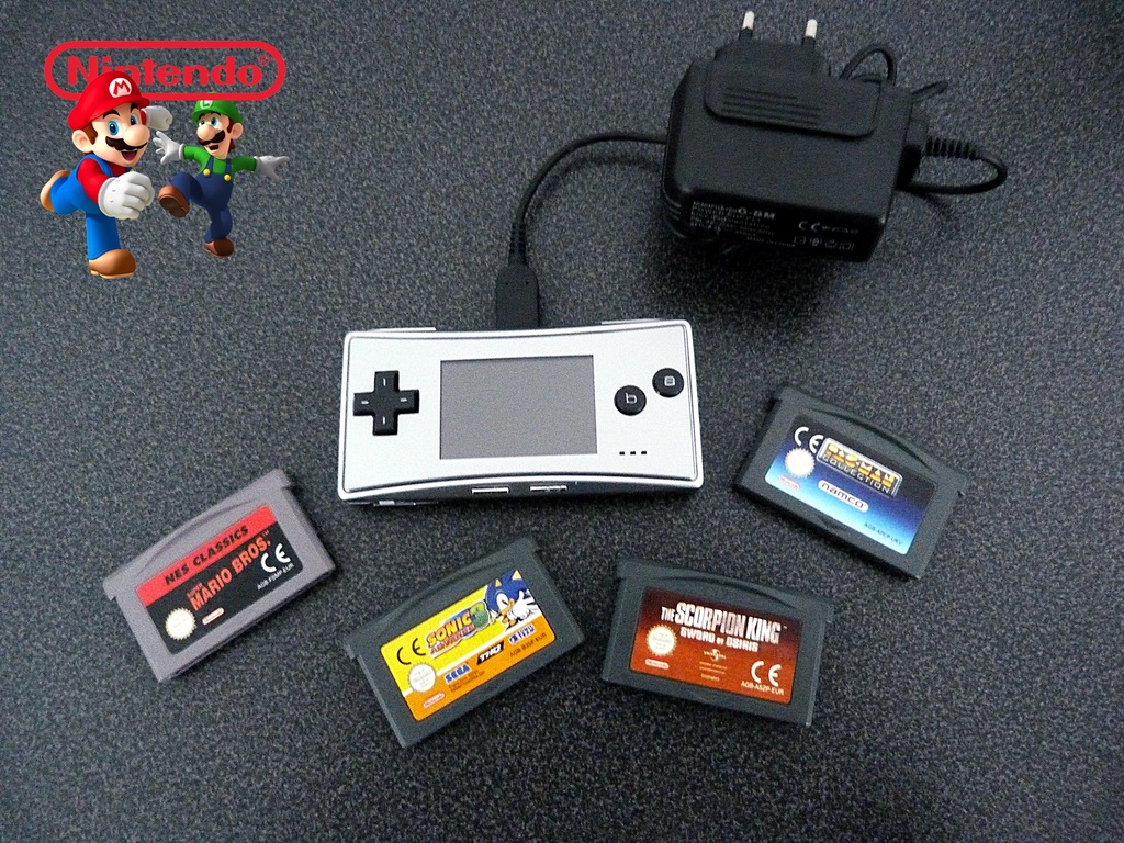 Game Boy Micro + GRY + ZASILACZ BCM !! OD 1 ZŁ !!