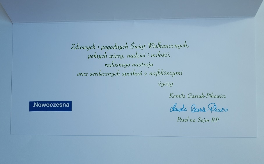 Autograf Kamila Gasiuk-Pihowicz - Poseł na Sejm RP
