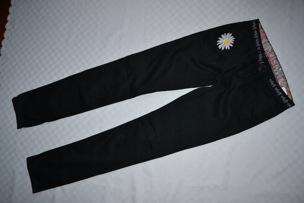 DESIGUAL spodnie czarne rurki DAISY 26
