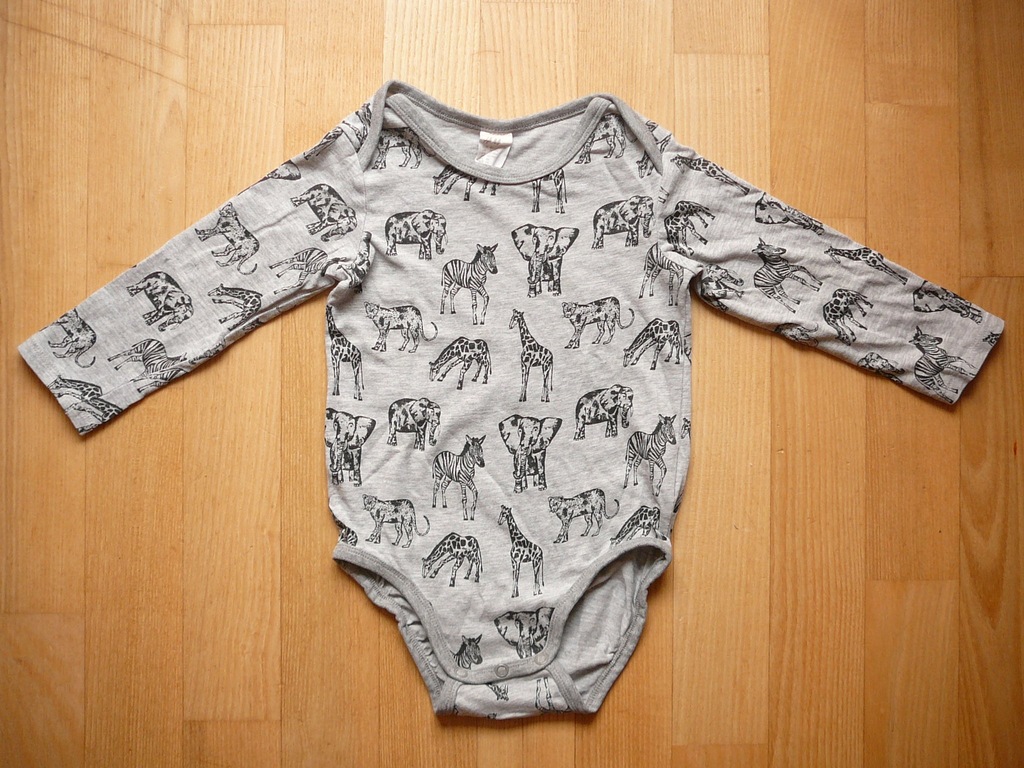 H&M BOSKIE Body 86 ŻYRAFA SŁOŃ ZEBRA TYGRYS!!!