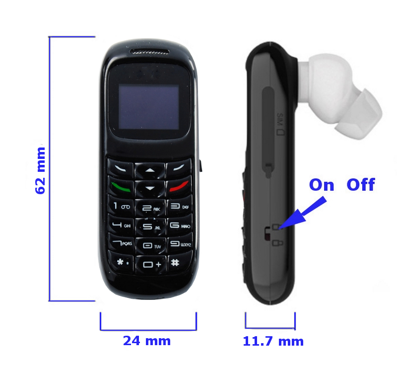 najmniejszy telefon z modulatorem głosu mini 6 cm