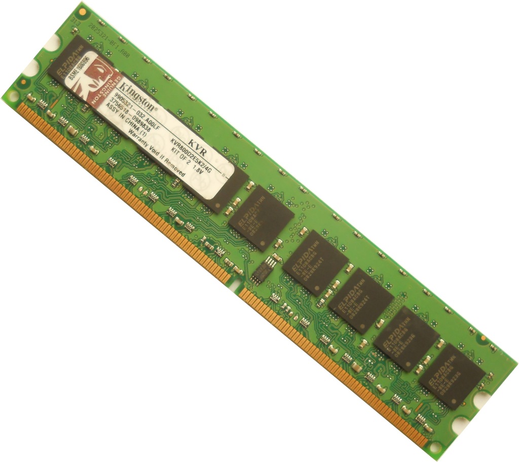 KINGSTON 2GB KVR800D2E5K2/4G CL5 PC2-6400 800MHz - 7421273444