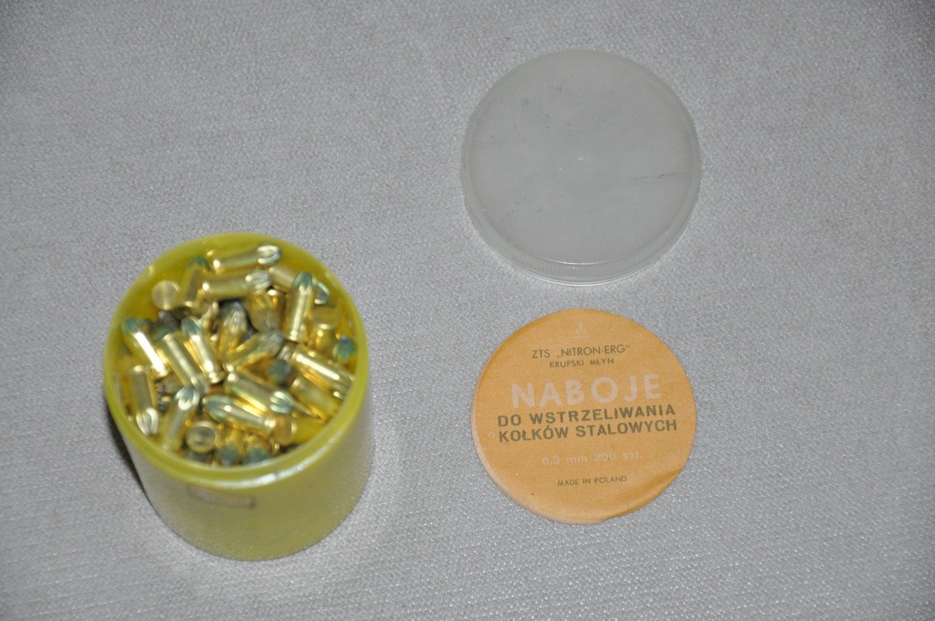 Naboje do Polskiego osadzaka GROM kaliber 6,3mm 