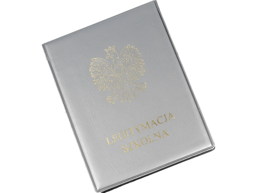TWARDE ETUI OKŁADKA NA LEGITYMACJĘ SZKOLNA SZARY