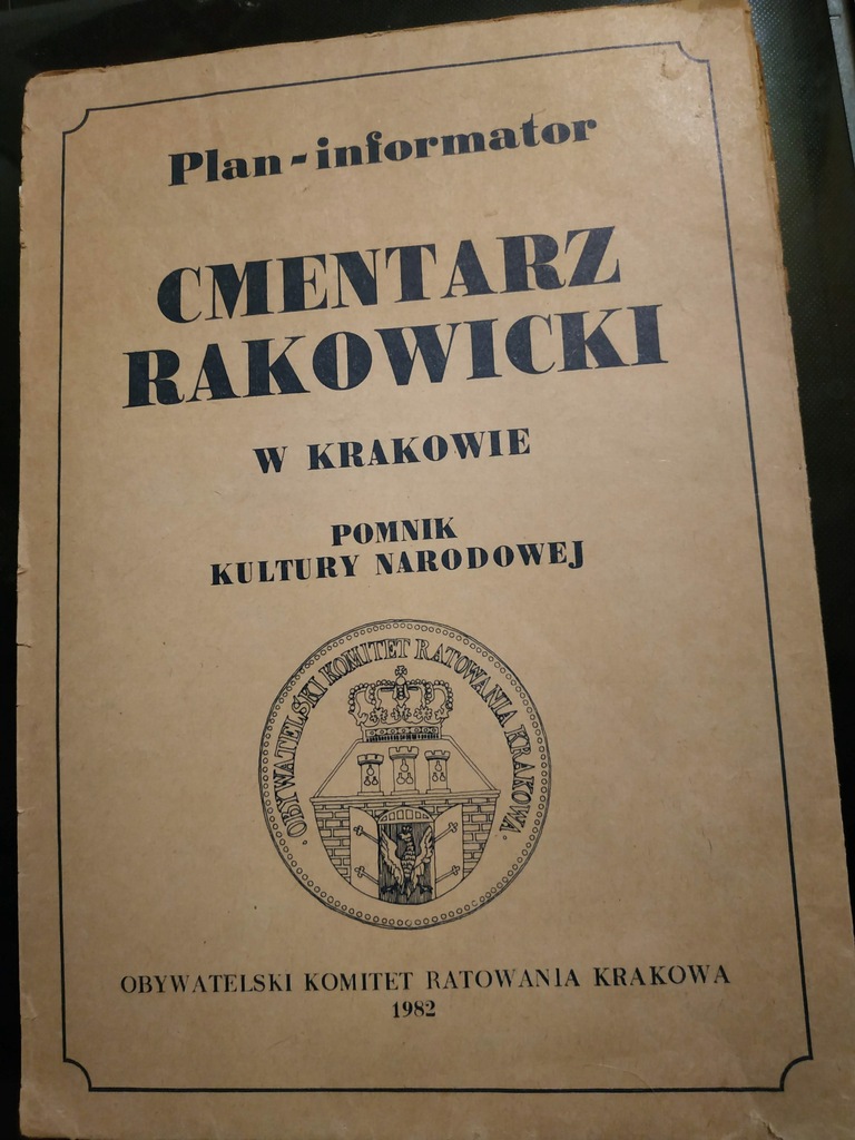 Plan-informator Cmentarz Rakowicki w Krakowie