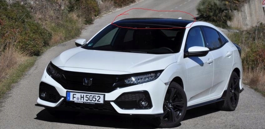 HONDA CIVIC X 2018 SZYBERDACH DACH SZKLANY SOLAR