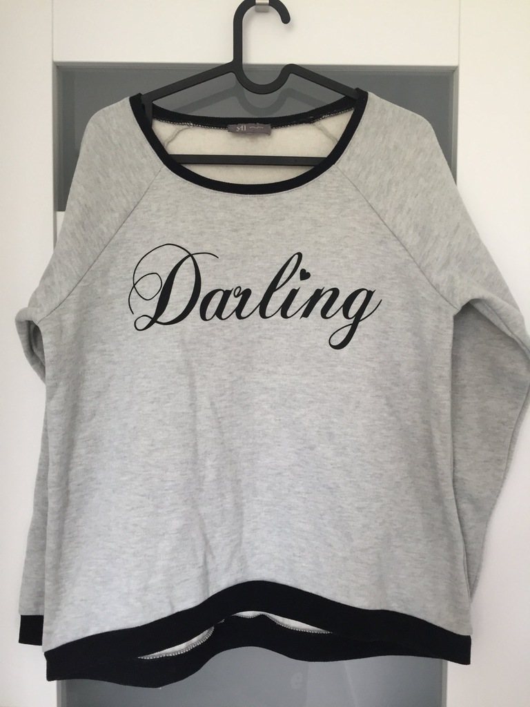 Reserved szara bluza z napisem Darling rozmiar M