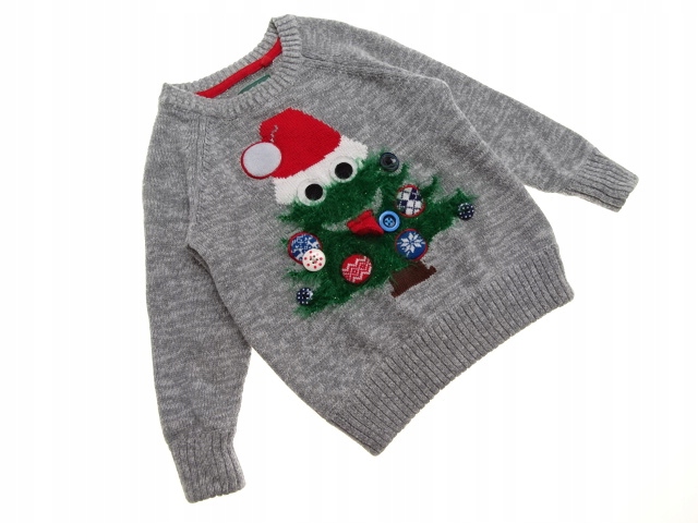 84__TU__świąteczny sweter dziecięcy CHOINKA__80/86