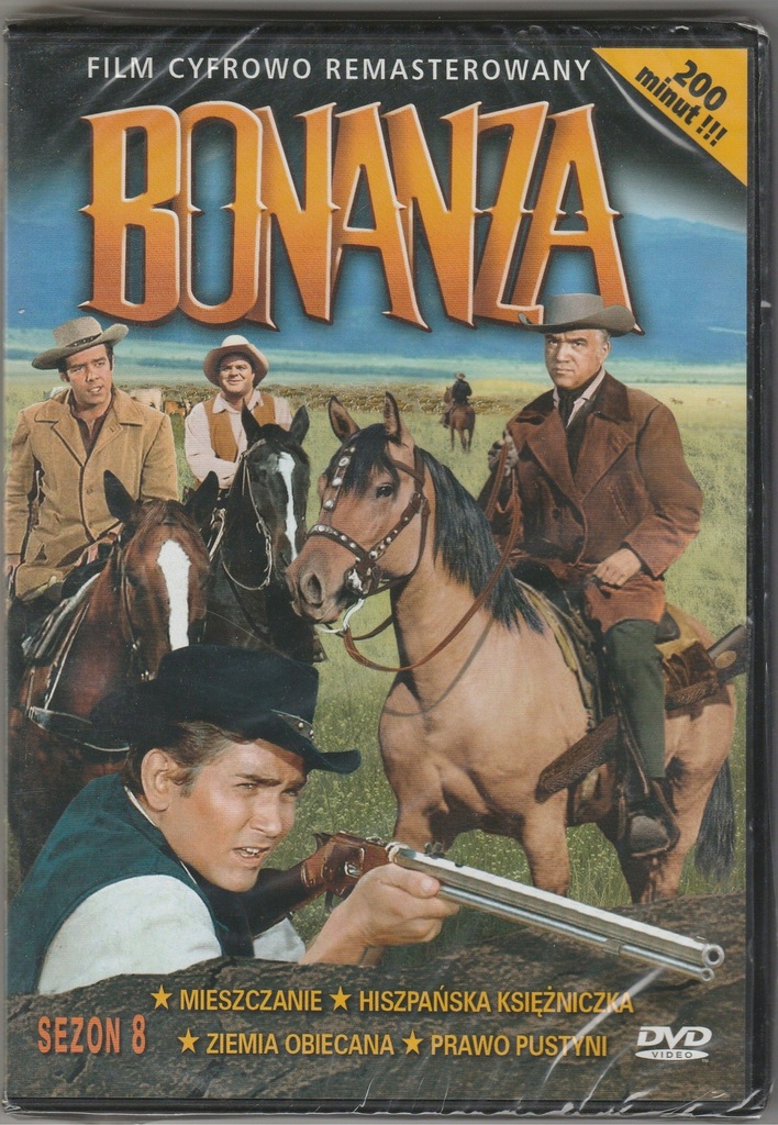 BONANZA sezon 8 DVD Remasterowany NOWY 200 minut