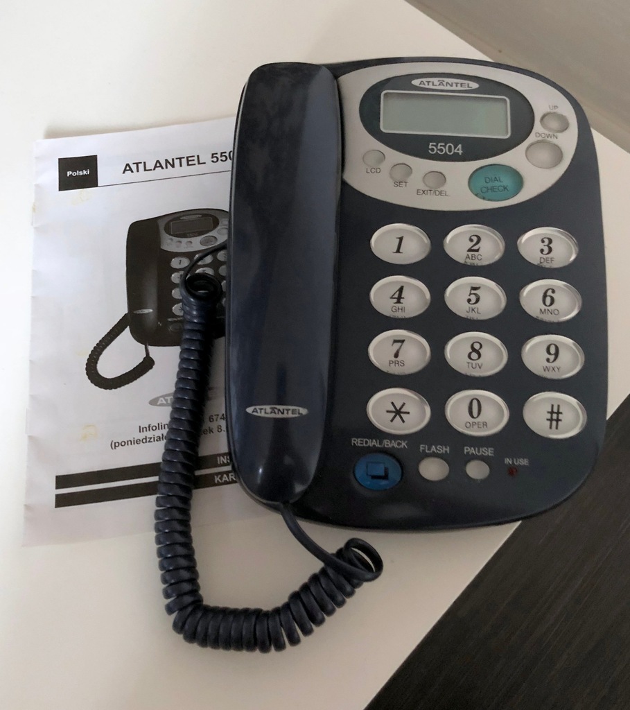 ATLANTEL 5504 telefon stacjonarny + instrukcja BDB