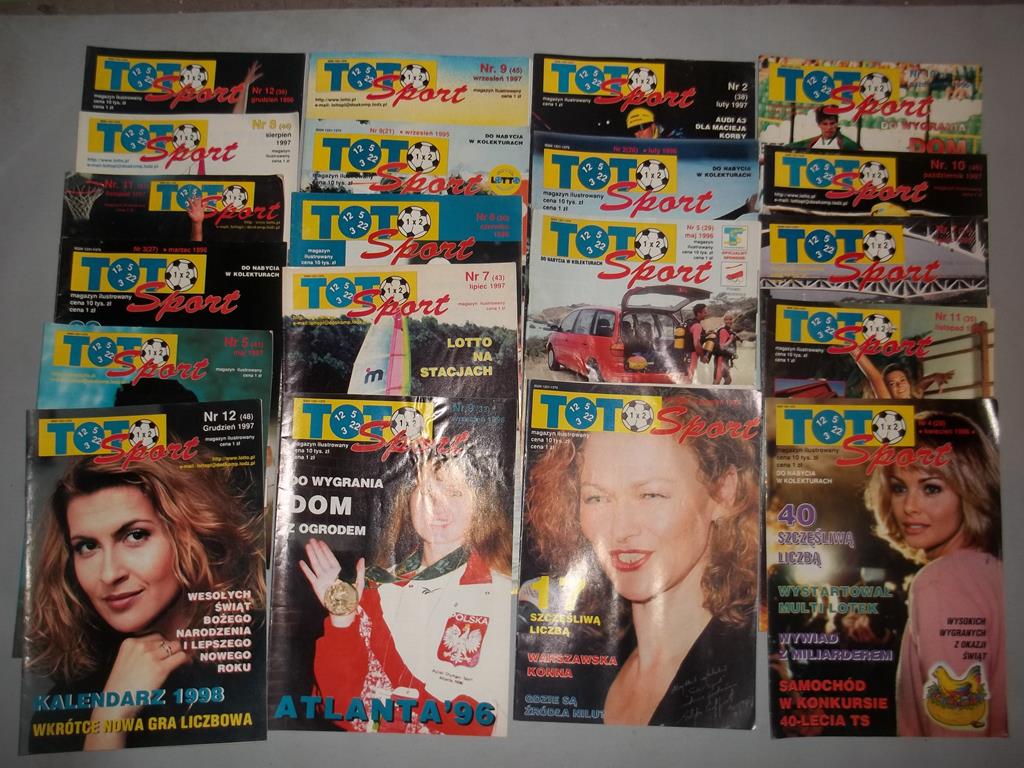 Czasopismo TOTO SPORT - 90-te - 20 SZTUK Skorupko