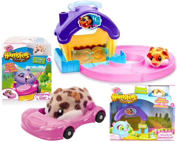 2W1 CHOMIK ZURU HAMSTERS DOMEK AUTO SUNNY I PEANUT