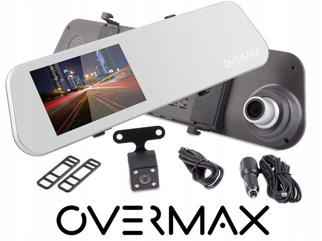 REJESTRATOR KAMERA OVERMAX MIRROR LUSTERKO FULL HD