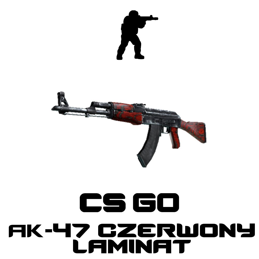 CS:GO AK-47 CZERWONY LAMINAT 4/5 MW PSC SMS FIRMA