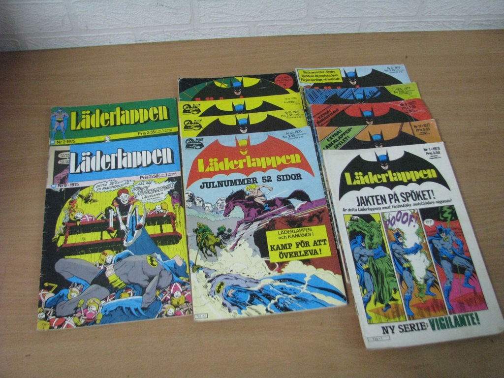 Komiksy szwedzkie Laderlappen Batman 1975 76 77 78