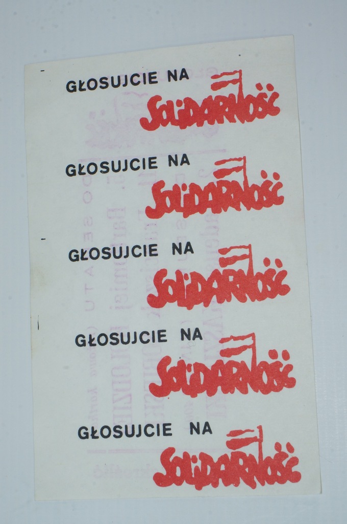 Głosujcie na Solidarność / Ulotka z wyborów 1989 