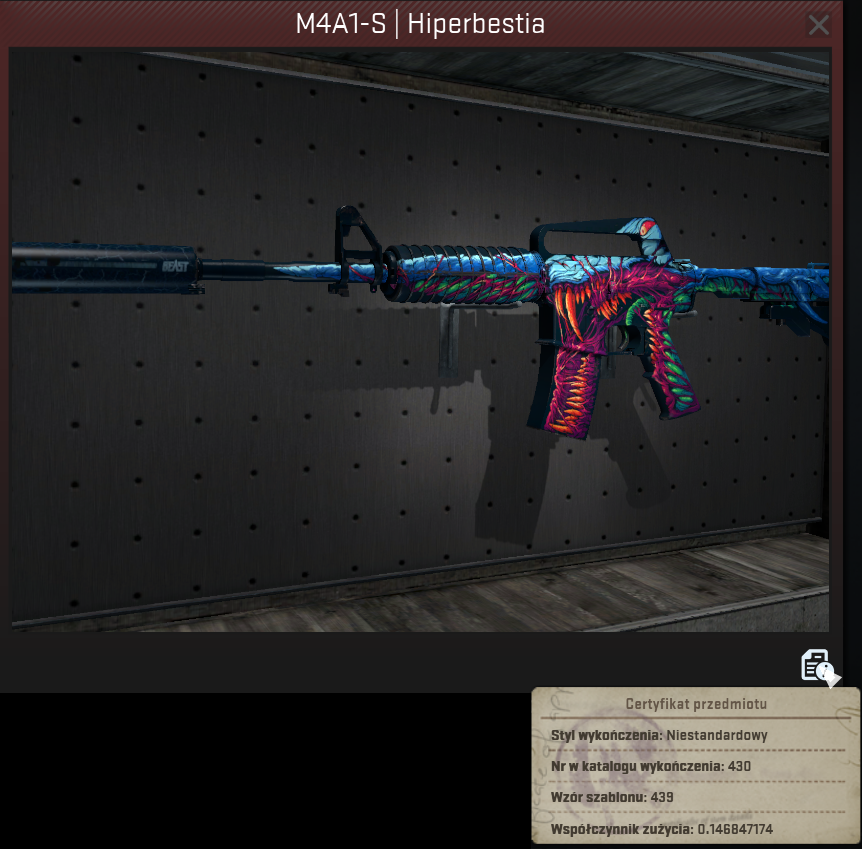 Okazja! M4A1-S Hyperbeast MW !