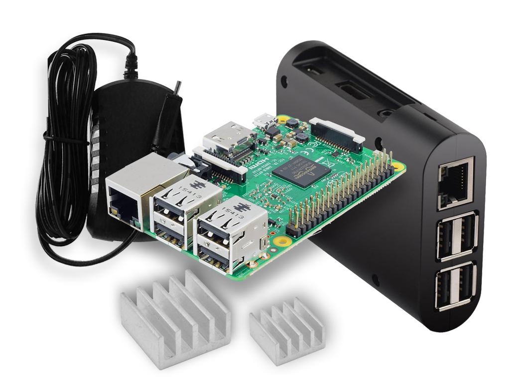 ZESTAW RASPBERRY PI 3 ORYG ZASILACZ 2.5A OBUDOWA
