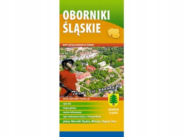 Plan miasta Oborniki Śląskie mapa 1:8 500 Plan