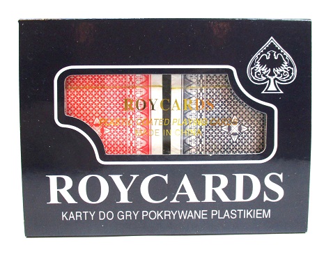 ROYCARDS karty do gry pokrywane plastikiem 2 talie