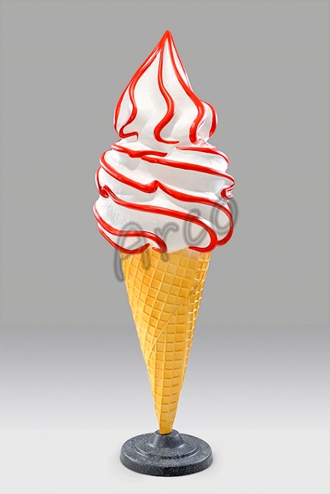3D Lód reklama-lody Włoski kręcony+ ranty 185cm