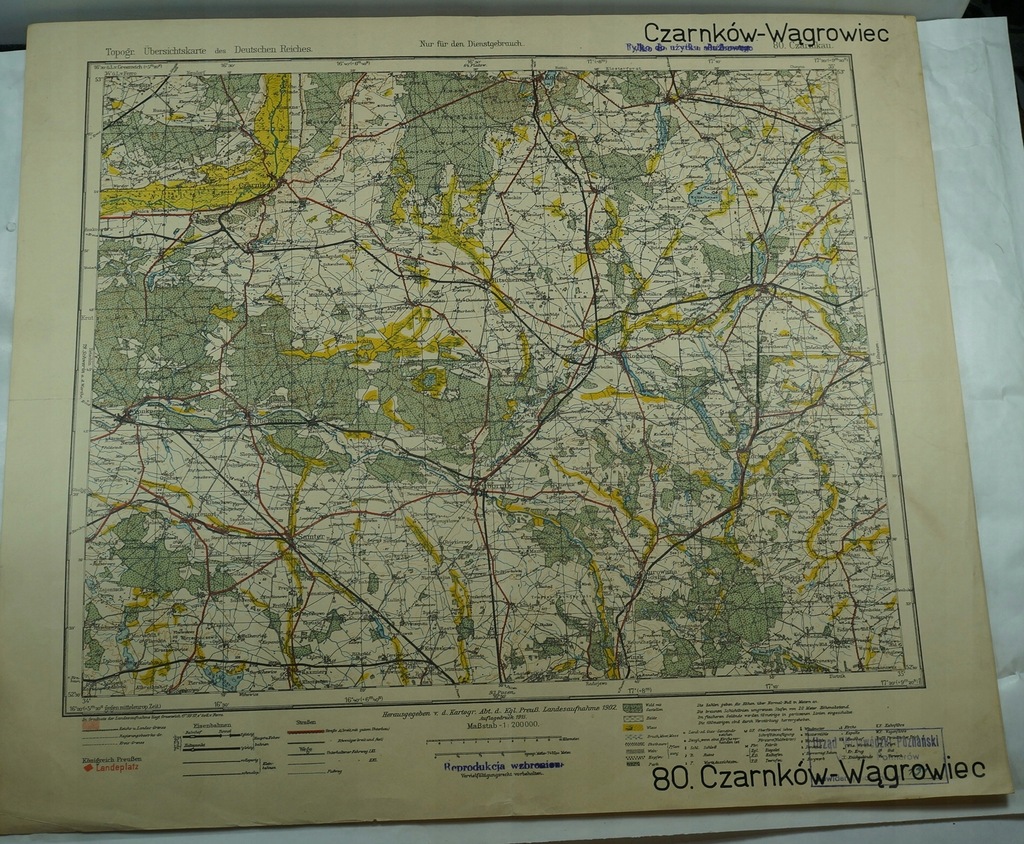 26. Mapa CZARNKÓW - WĄGROWIEC 1915r.