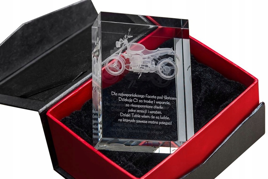 GRAWER 3D z motocyklem Nagroda Prezent MTCK1