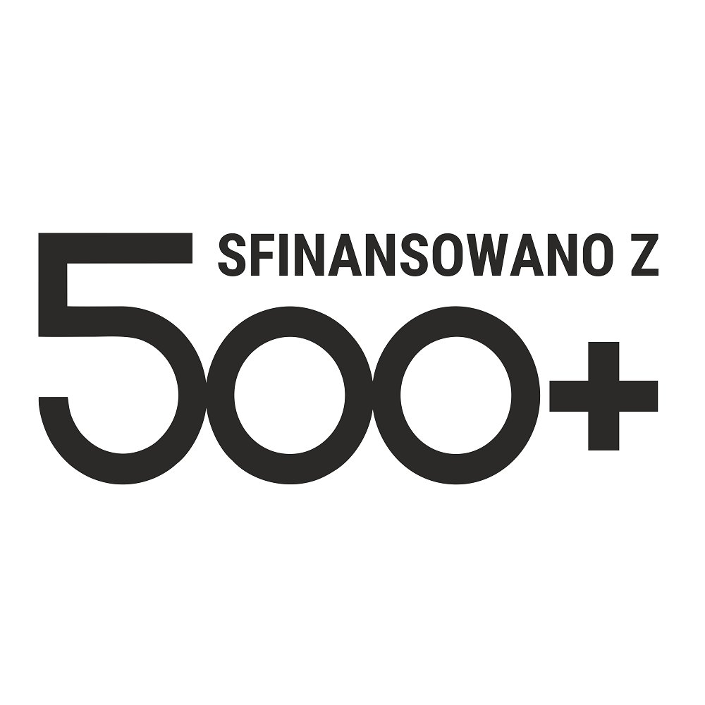 Naklejka na auto 15cm - SFINANSOWANO Z 500+ plus