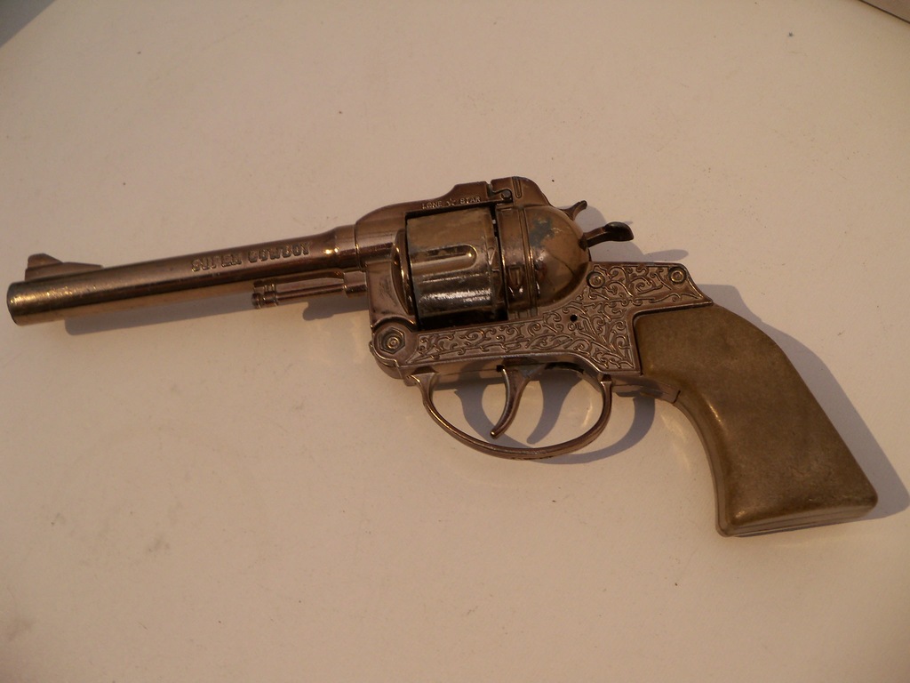STARE ZABAWKI: PISTOLET na KAPISZONY na TAŚMĘ COLT