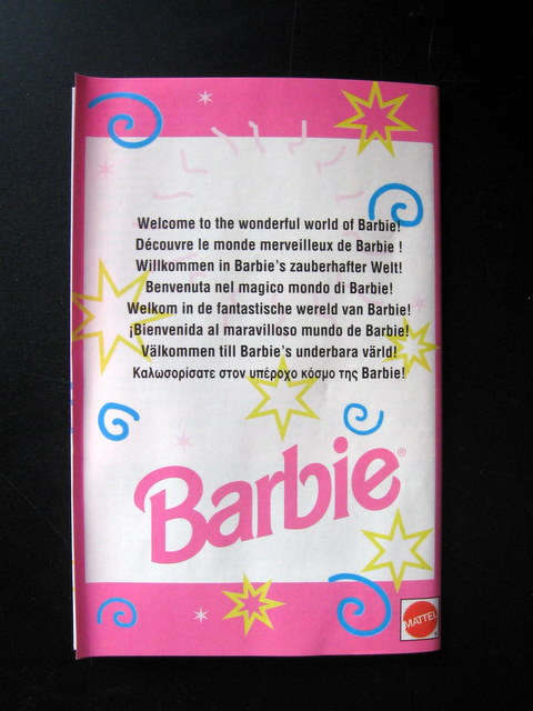 mini katalog folder Barbie Mattel z lat 80 nowy