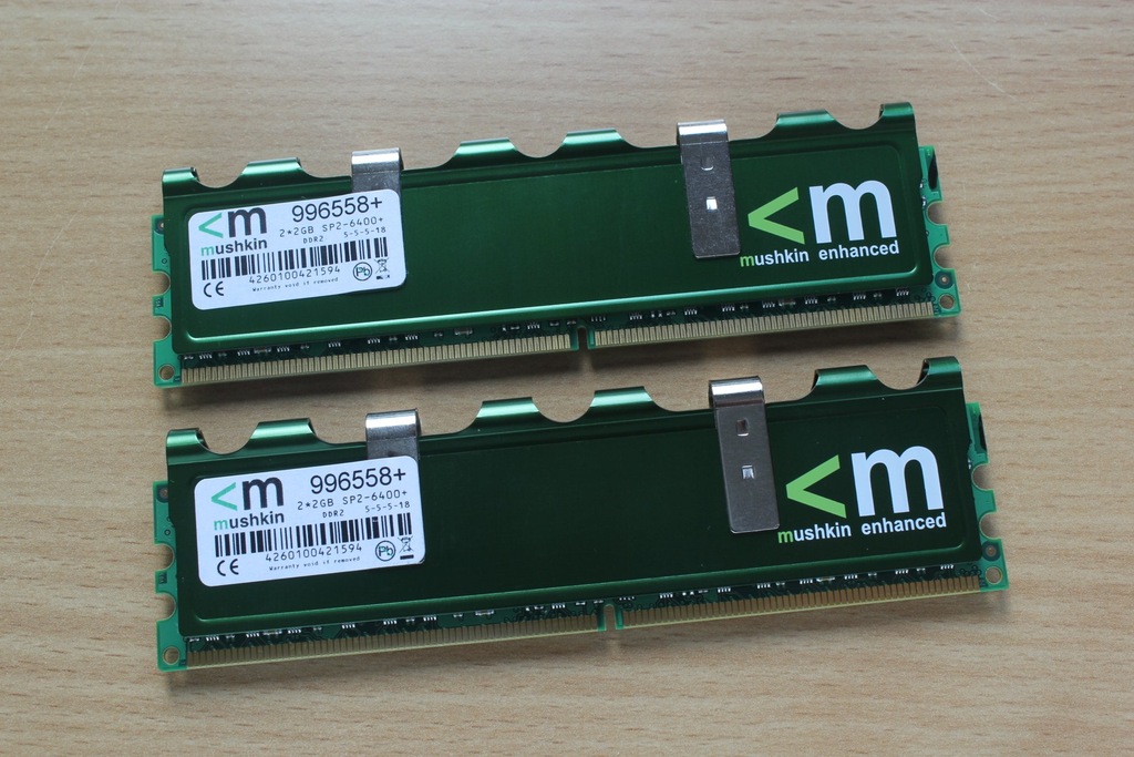 Mushkin Enhanced 4GB 2X2GB PC2-6400 CL5 gw.12M !!