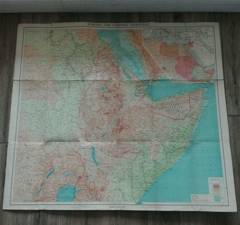 Stara Mapa Etiopia i Okolice