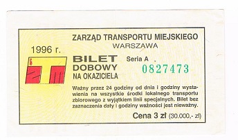 Bilet okresowy z Warszawy 1