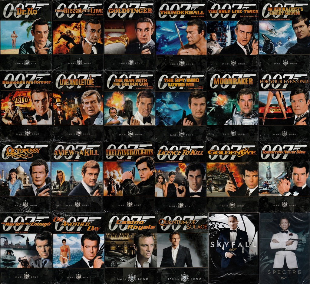 JAMES BOND 007 KOLEKCJA - /Komplet 24 Dvd/