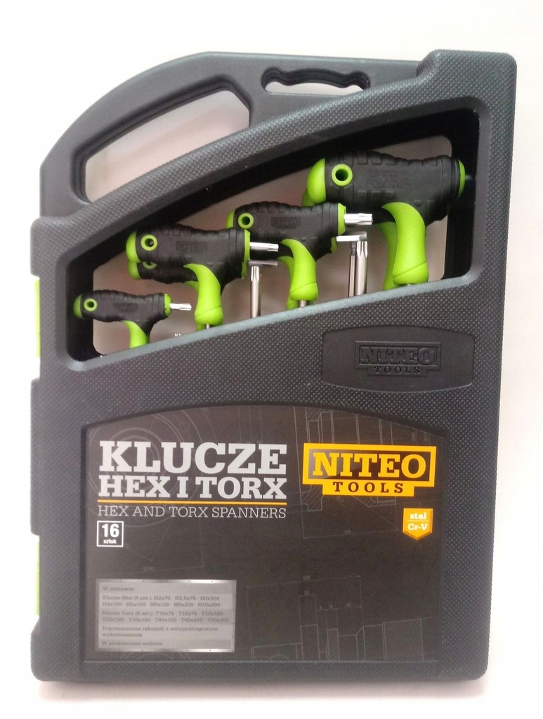 Klucze Hex i Torx Niteo Tools 16 szt.