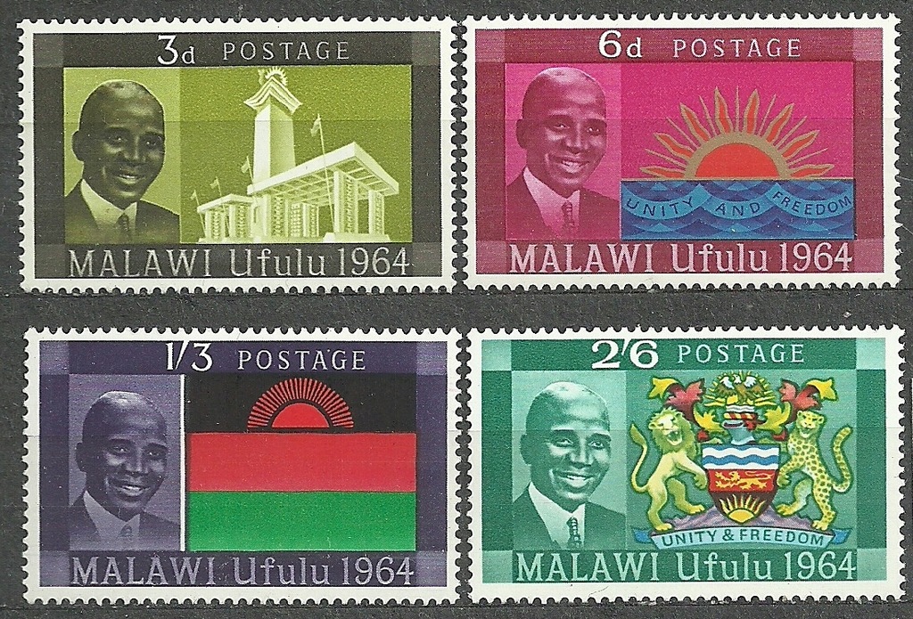 Malawi - Mi15-18** 1964r