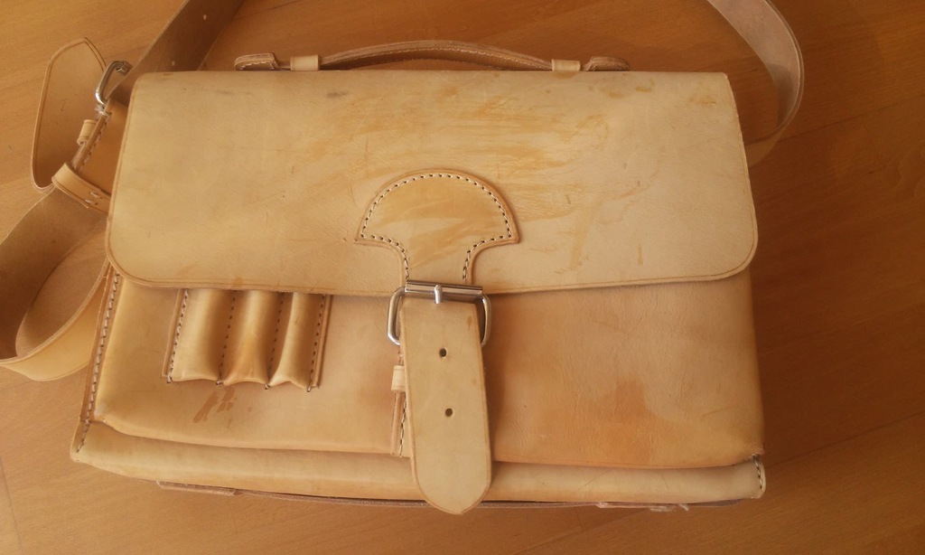 Torba skórzana torebka na ramię stara vintage