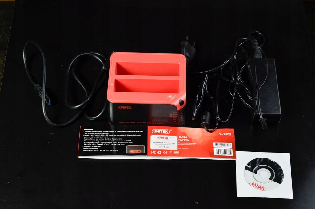 STACJA DOKUJĄCA UNITEK Y-3022 USB 3.0 2xHDDJAKNOWA