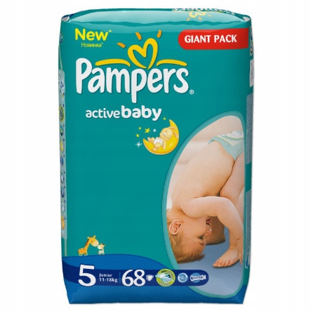 Pampers Active Baby pieluchy 5 Junior 68szt DE
