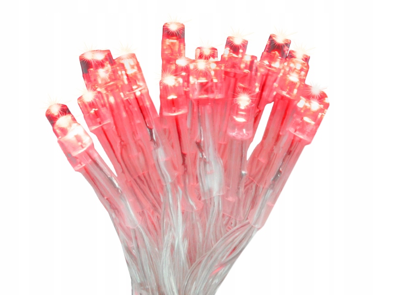 Lampki CHOINKOWE na choinkę BATERIE 20led czerwone