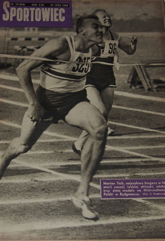 SPORTOWIEC 1958. MARIAN FOIK, EDWARD SZYMKOWIAK.