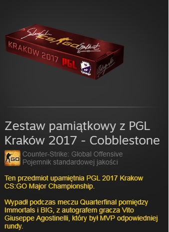 CS GO : Pamiątka z PGL Kraków 2017 - Cobblestone