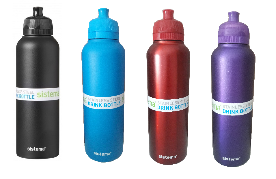 BIDON BUTELKA METALOWY NA WODĘ SOK 750ml SISTEMA - 7317799850