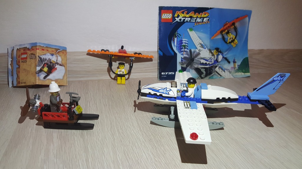 LEGO Samolot + Paralotnia + Sanki