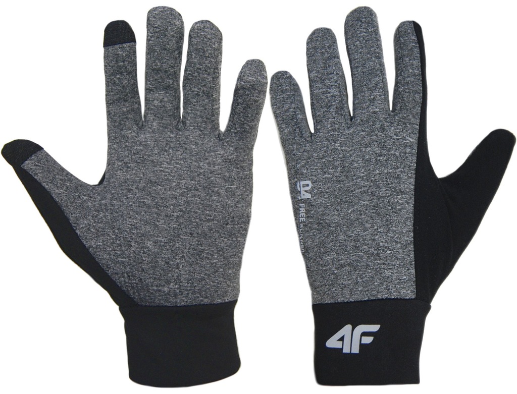 4F Rękawiczki Rękawice Zimowe SZARE DOTYKOWE XL