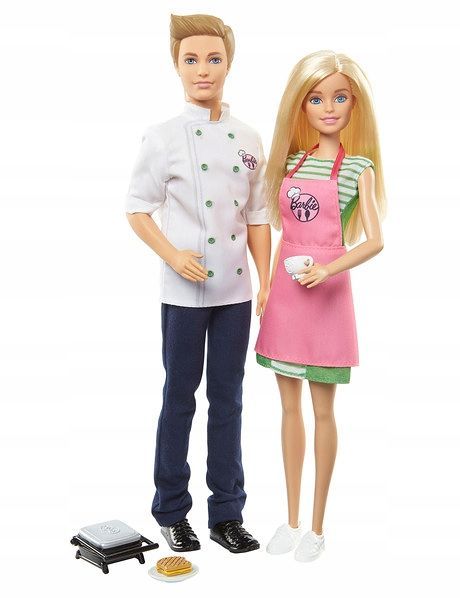 LALKA BARBIE I KEN ZESTAW KUCHNIA MATTEL AKCESORIA