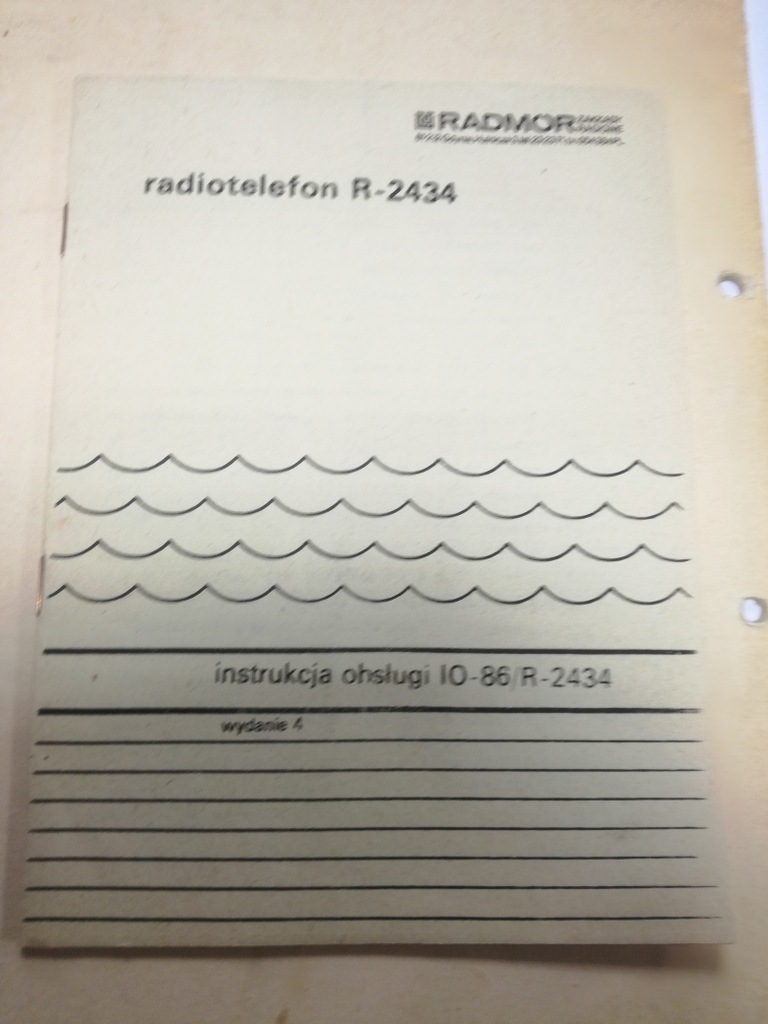 Instrukcja obsługi - radiotelefon Radmor R-2434