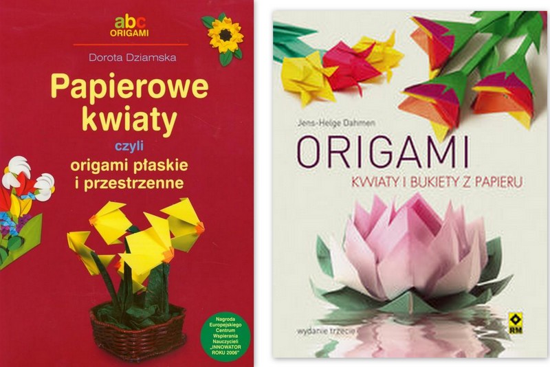 ORIGAMI Papierowe kwiaty +Kwiaty i bukiety PAPIER