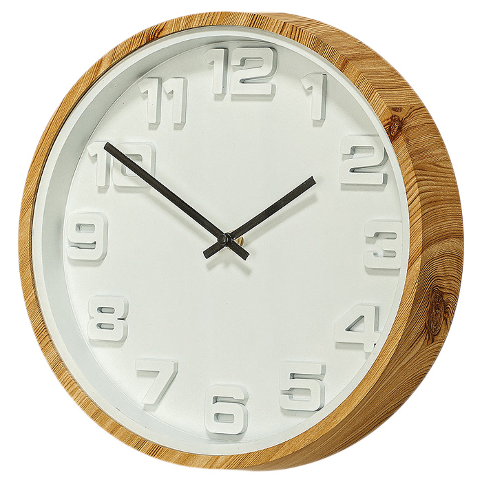 Biały Zegar ścienny 30cm A la drewno Vintage Retro