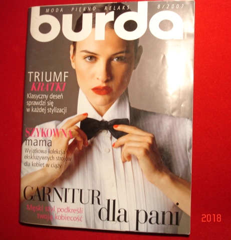 Burda 8/2007 r.wszystkie wykroje.